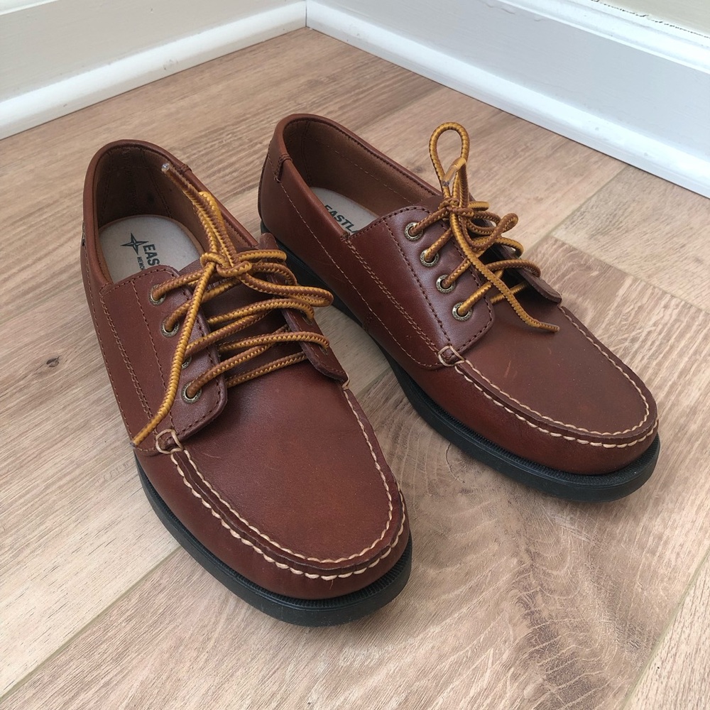 Eastland Falmouth Womens Leather Loafer Brown Camp Mac Boat Shoes Size 9 - Picture 4 of 8